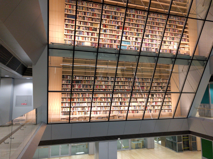 National Library Book Wall