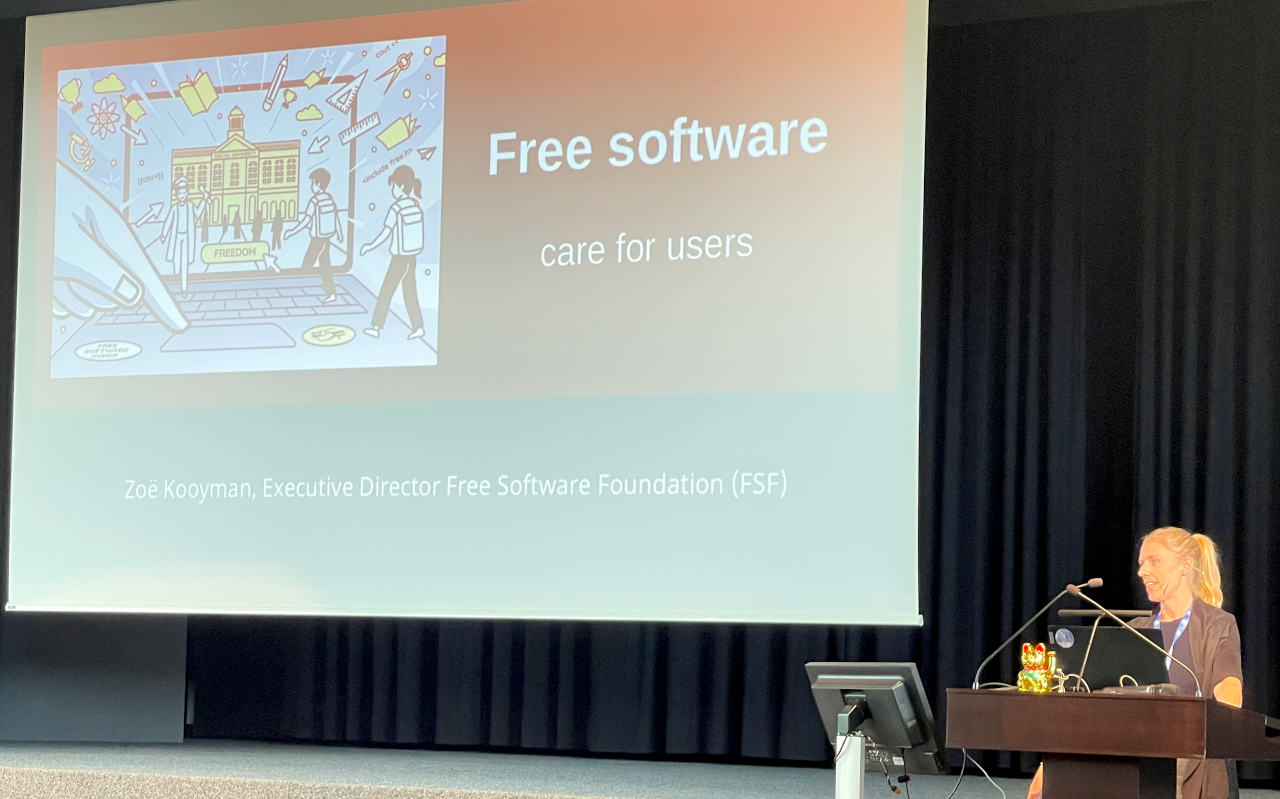 Zoë Kooyman talking about free software
