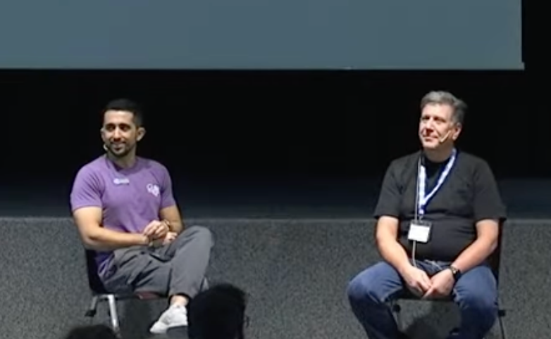 Ron and Tarus on stage