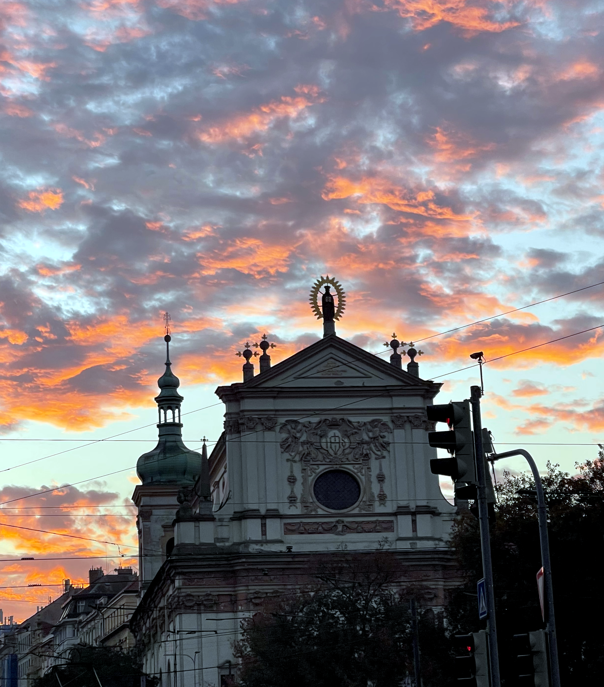 Church seen at dawn