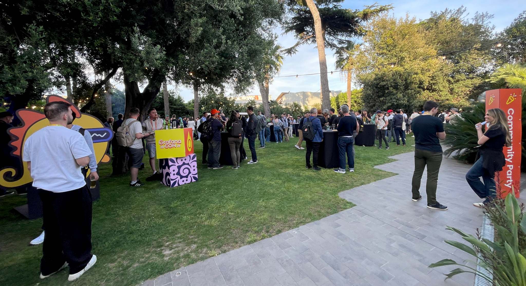 Folks enjoying the conference evening event