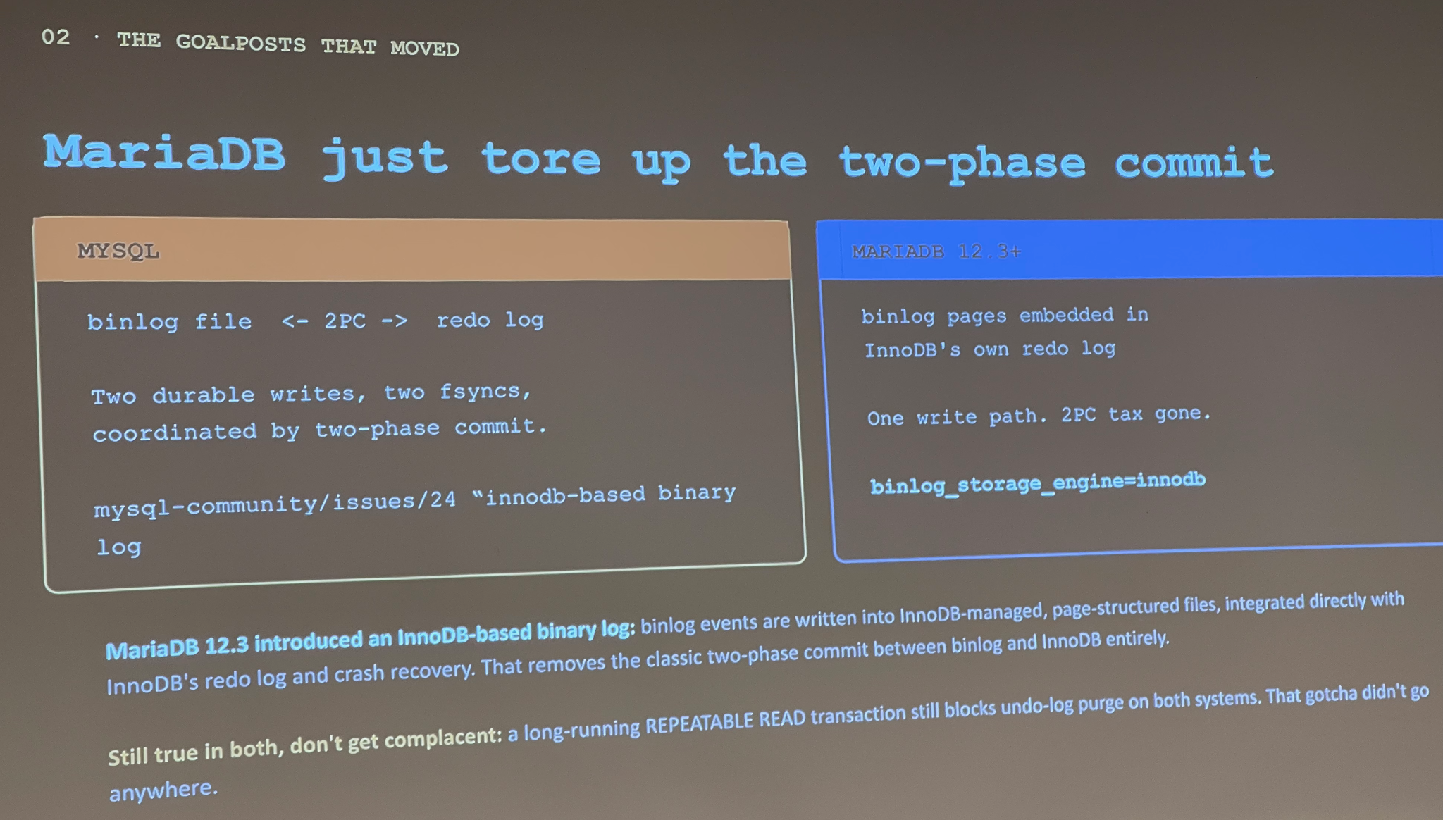 Removing the two-phase commit