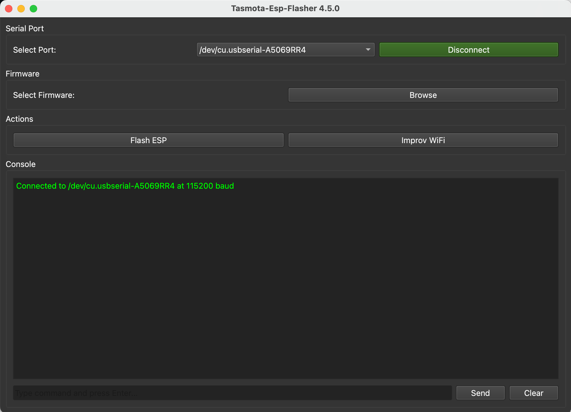 ESP Flasher screenshot