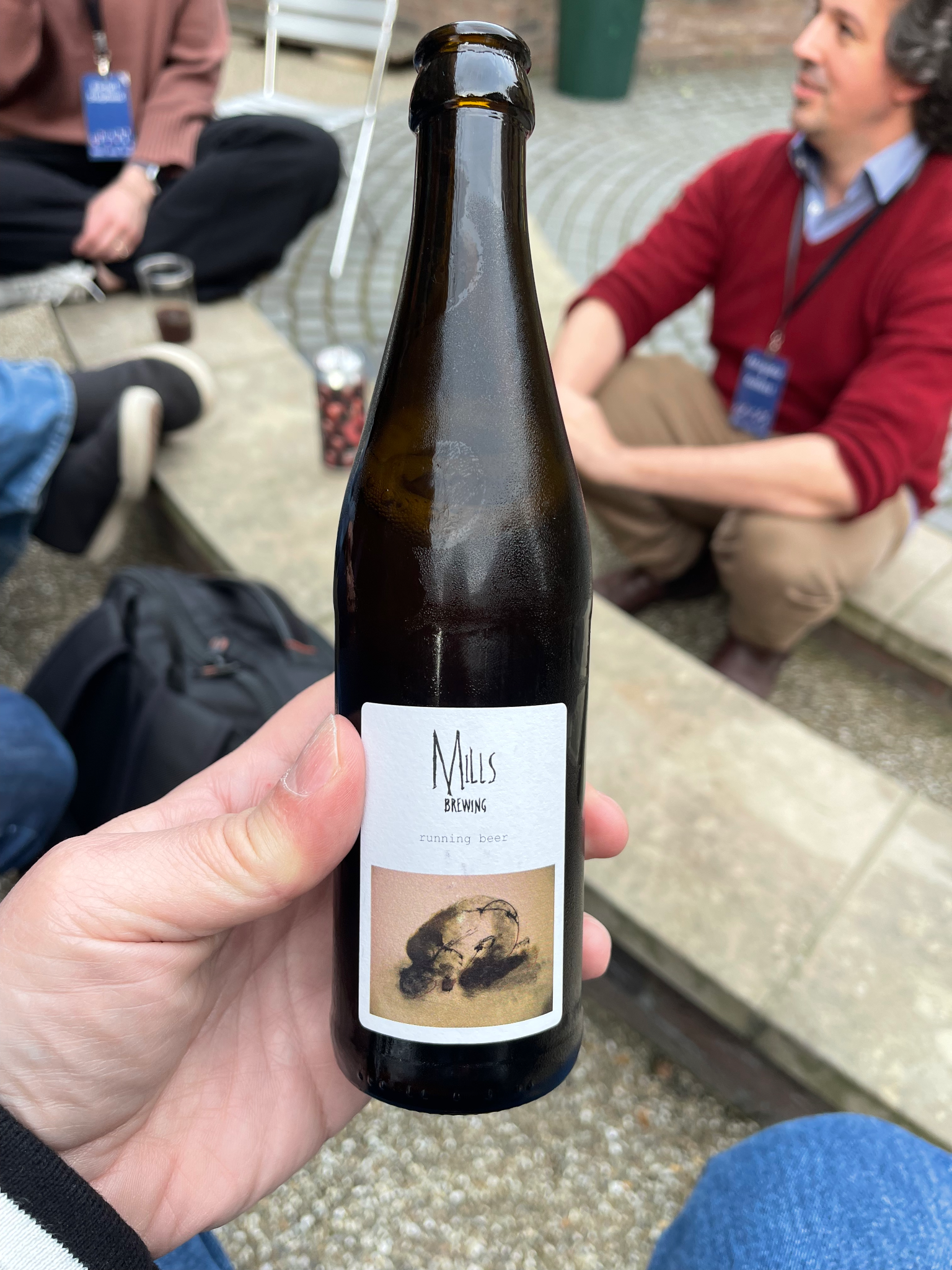 A bottle of Mills beer