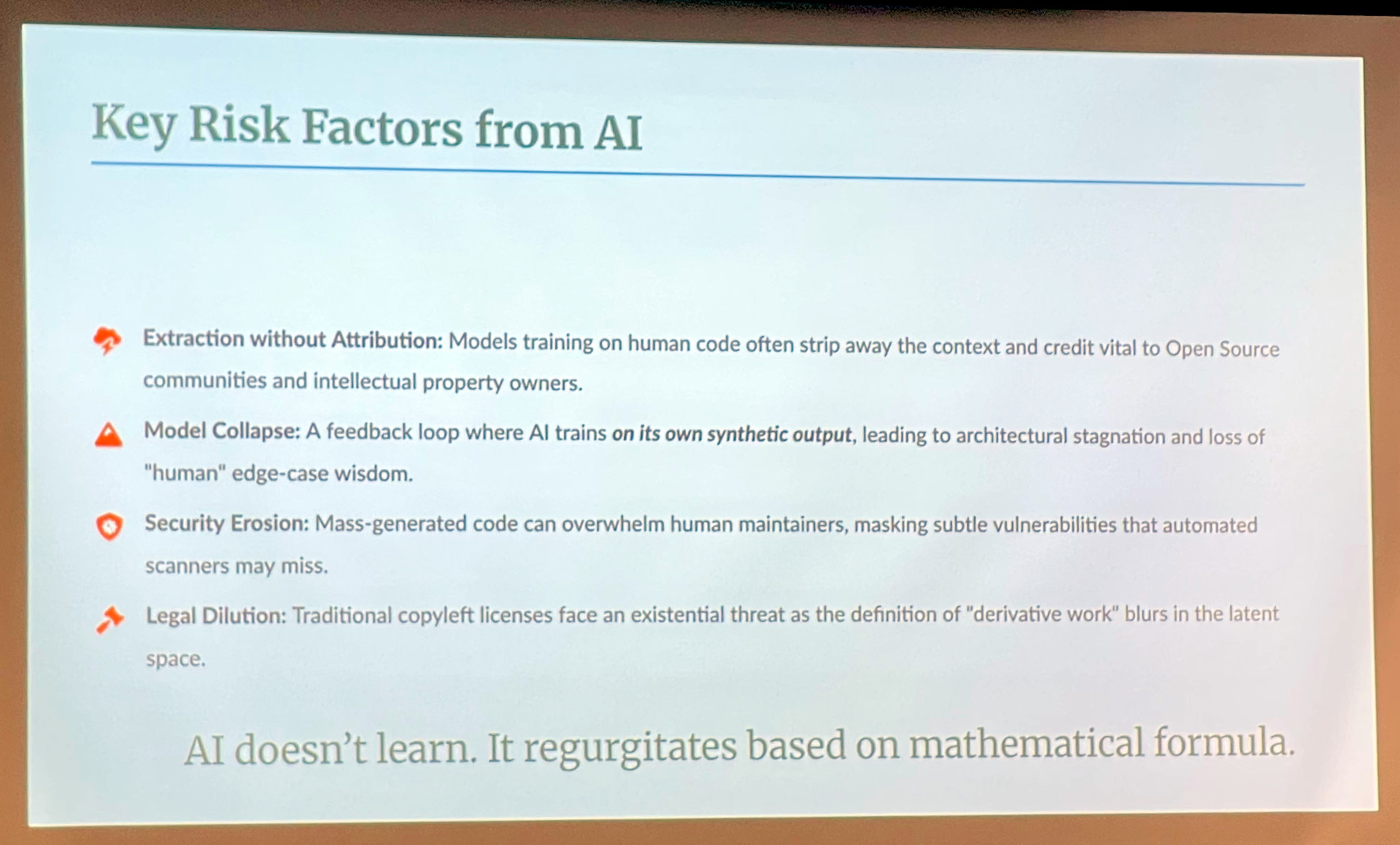 Risk Factors to Open Source by GenAI