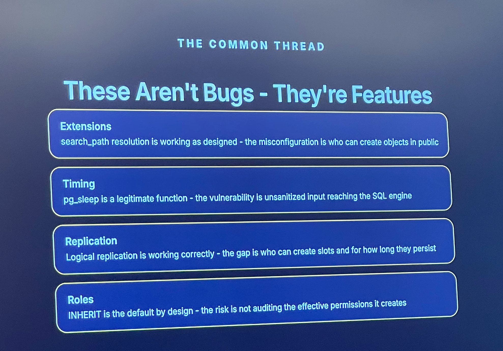 Common threads in threat vectors