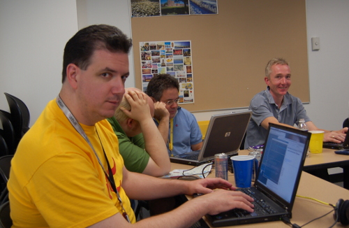 Eric at an Early Dev-Jam. Photo credit Mike Huot