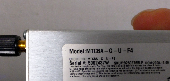 Multitech Modem Back