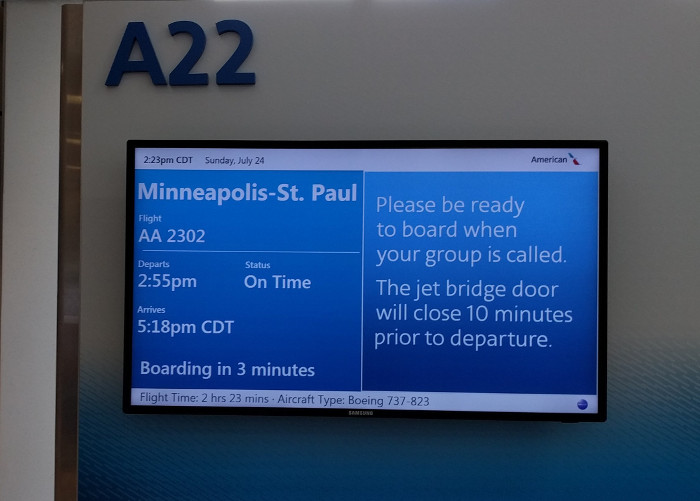 MSP sign at airport