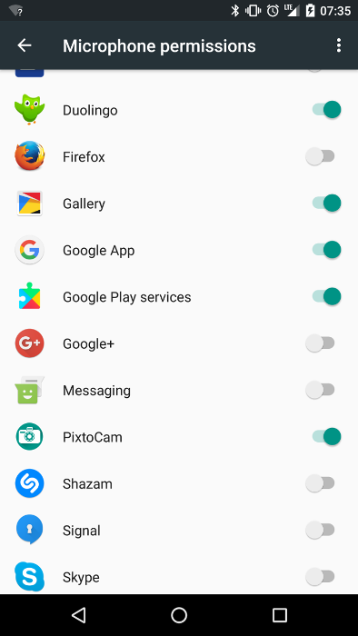 Android Microphone Permissions