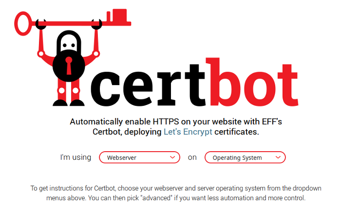 Certbot Screen