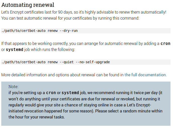 Certbot Certificate Renewal