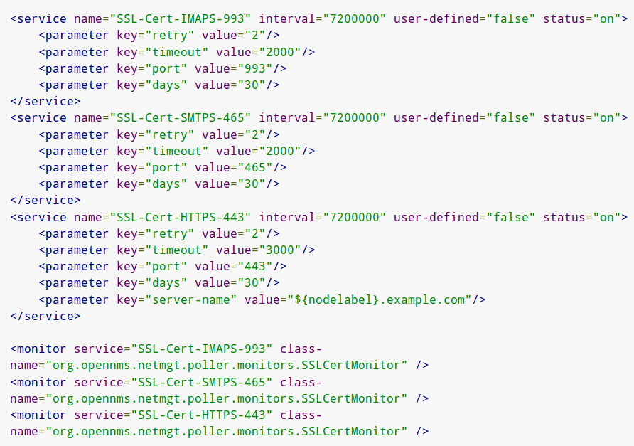 SSLCertMonitor Example