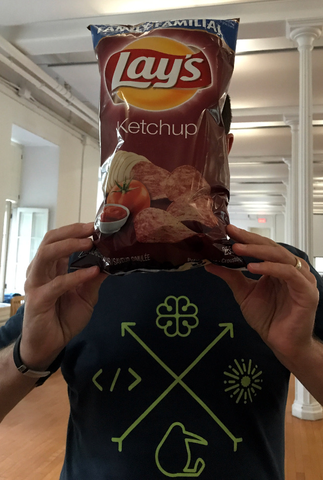 Dev-Jam: Ketchup Potato Chips - photo credit Jessica
