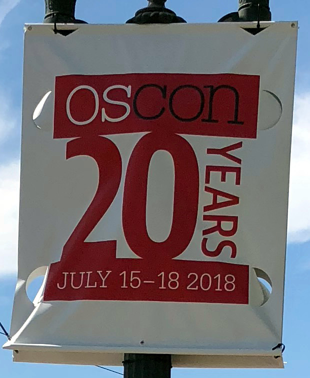OSCON 20th Anniversary Sign