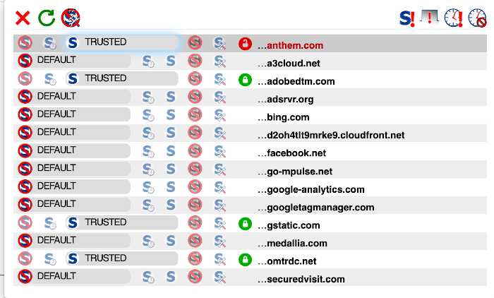 Blocked JavaScript on the Anthem Website