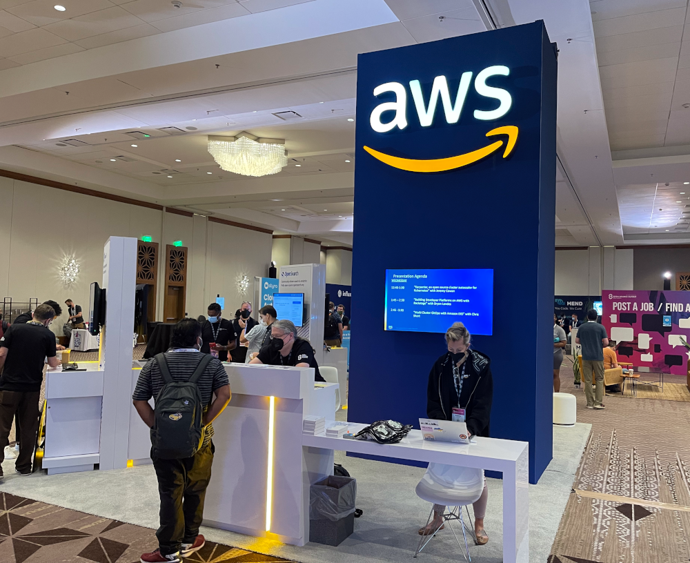 AWS Booth in the Sponsor Hall