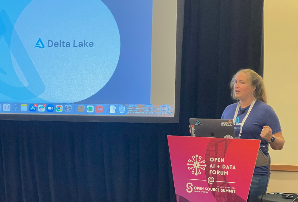 Kelly O'Malley presenting on Delta Lake