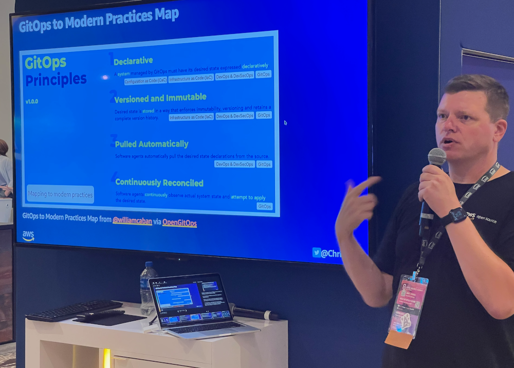 Chris Short presenting GitOps